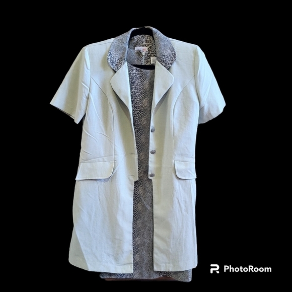 Mint Green Small Petite Dress Jacket Pant Suit Coordinated Set - Picture 1 of 5